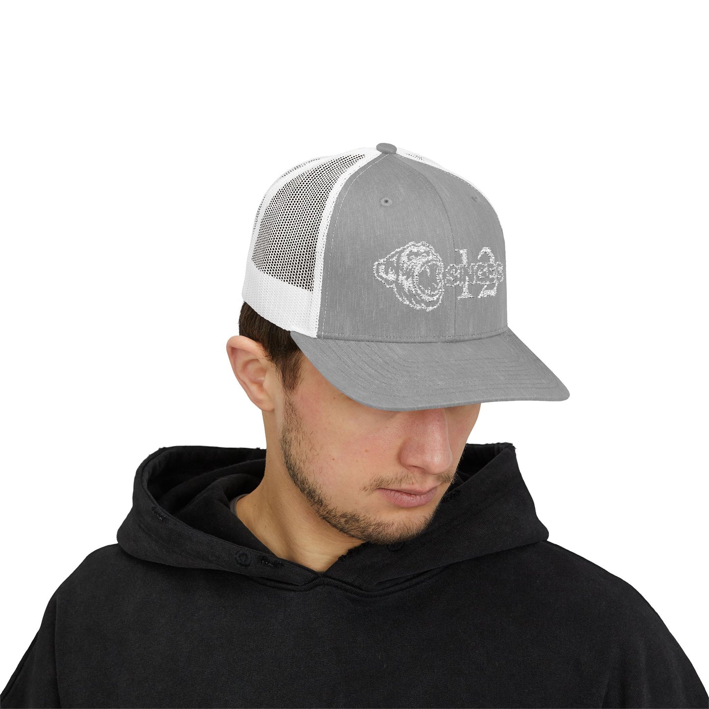 Douze singes Truck hat Logo fait de Broderie.
