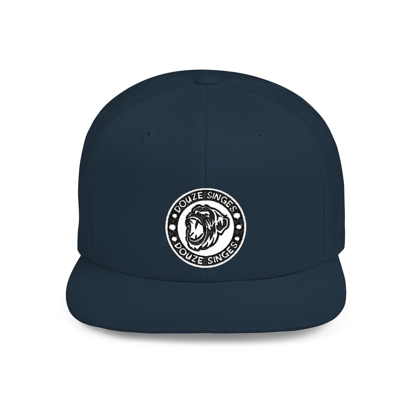 Douze Singes Flat Bill Snapback Logo fait de Broderie.