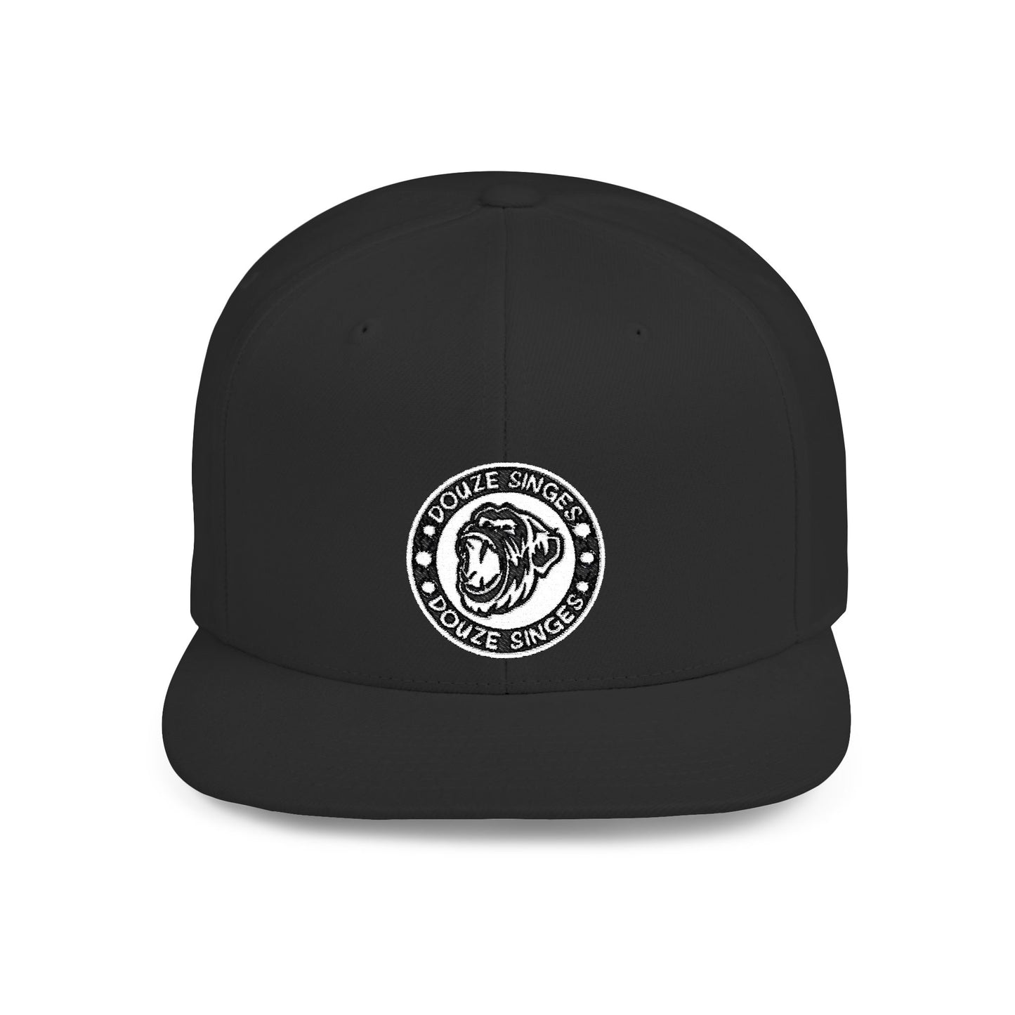 Douze Singes Flat Bill Snapback Logo fait de Broderie.