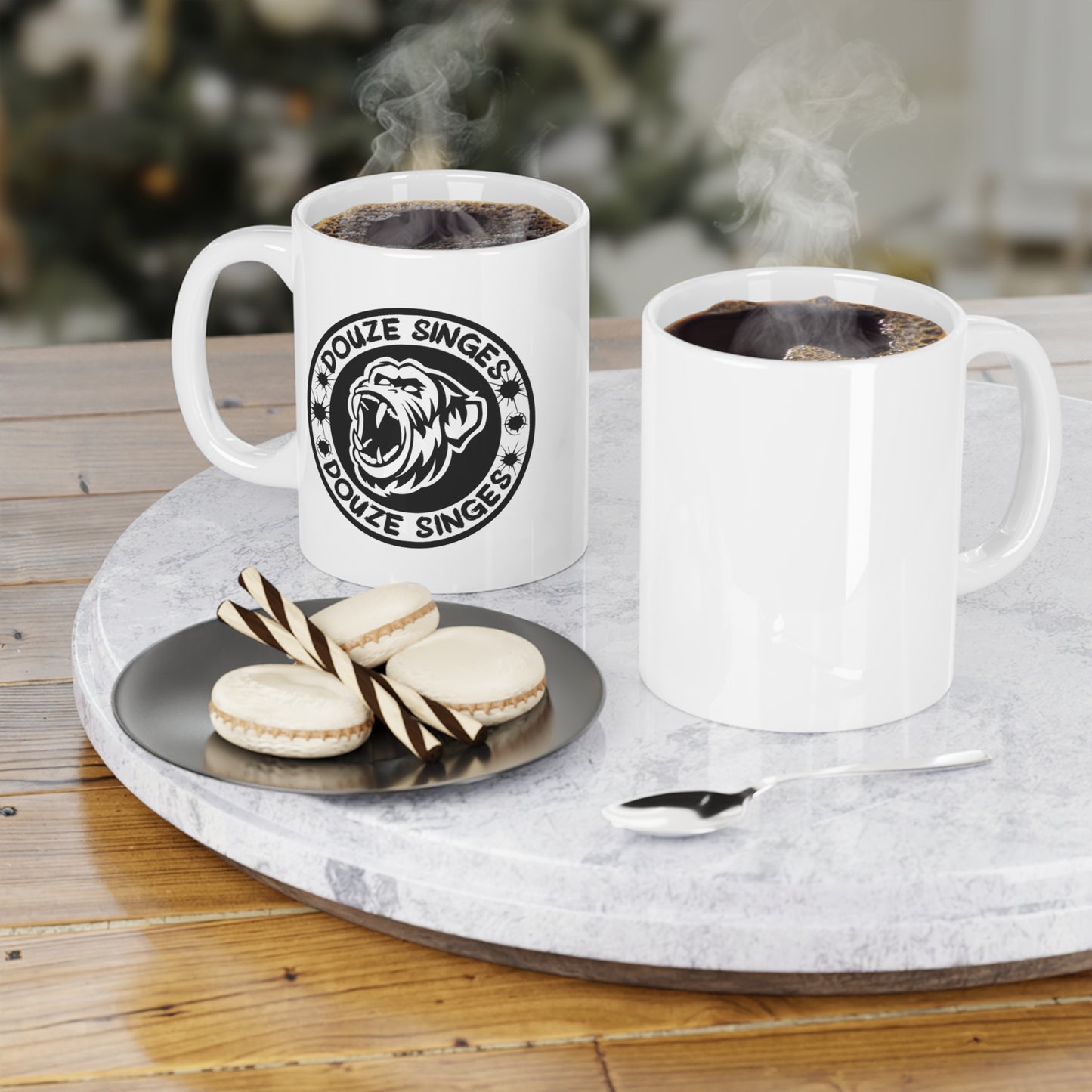 Douzes Singes, Ceramic Mugs - 11oz, 15oz, 20oz - Perfect Gift for Streetwear Lovers