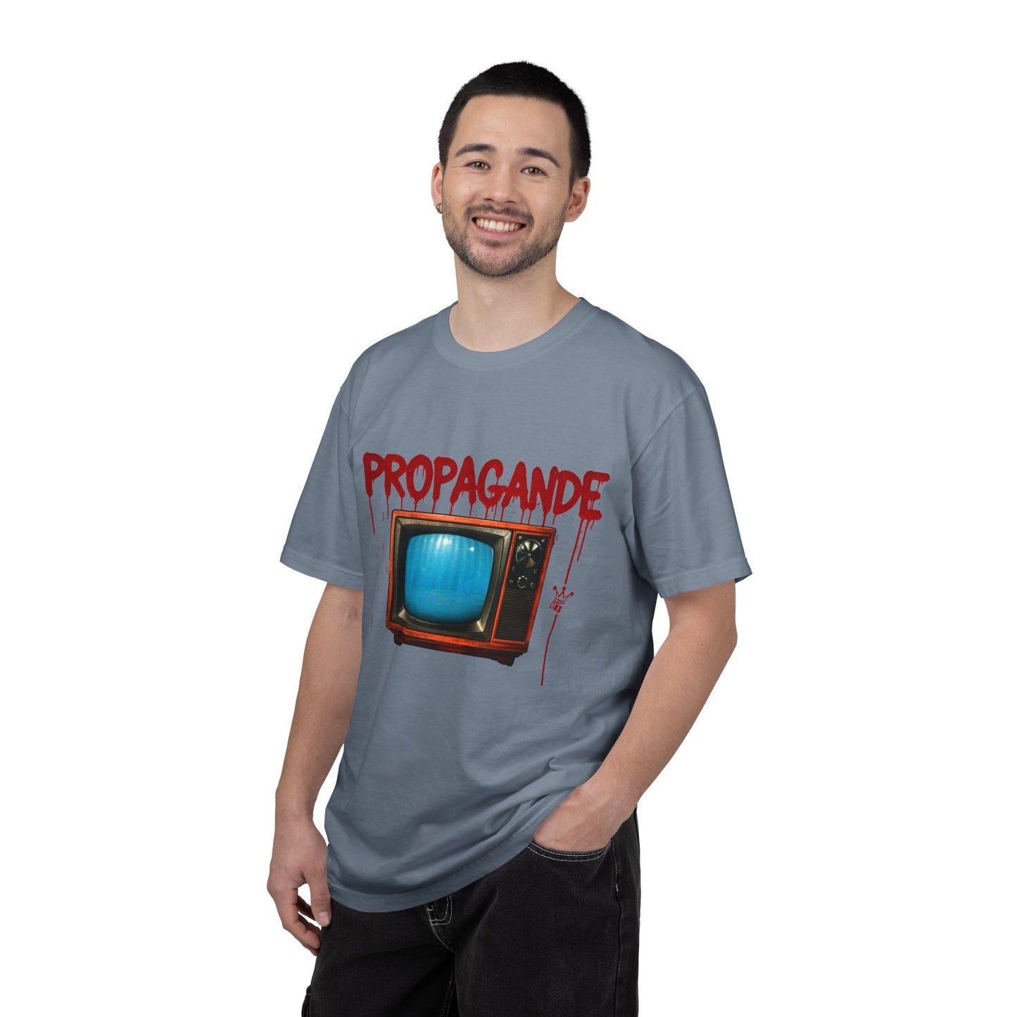 (fy) Smash that TV! Unisex.  Garment-Dyed T-shirt