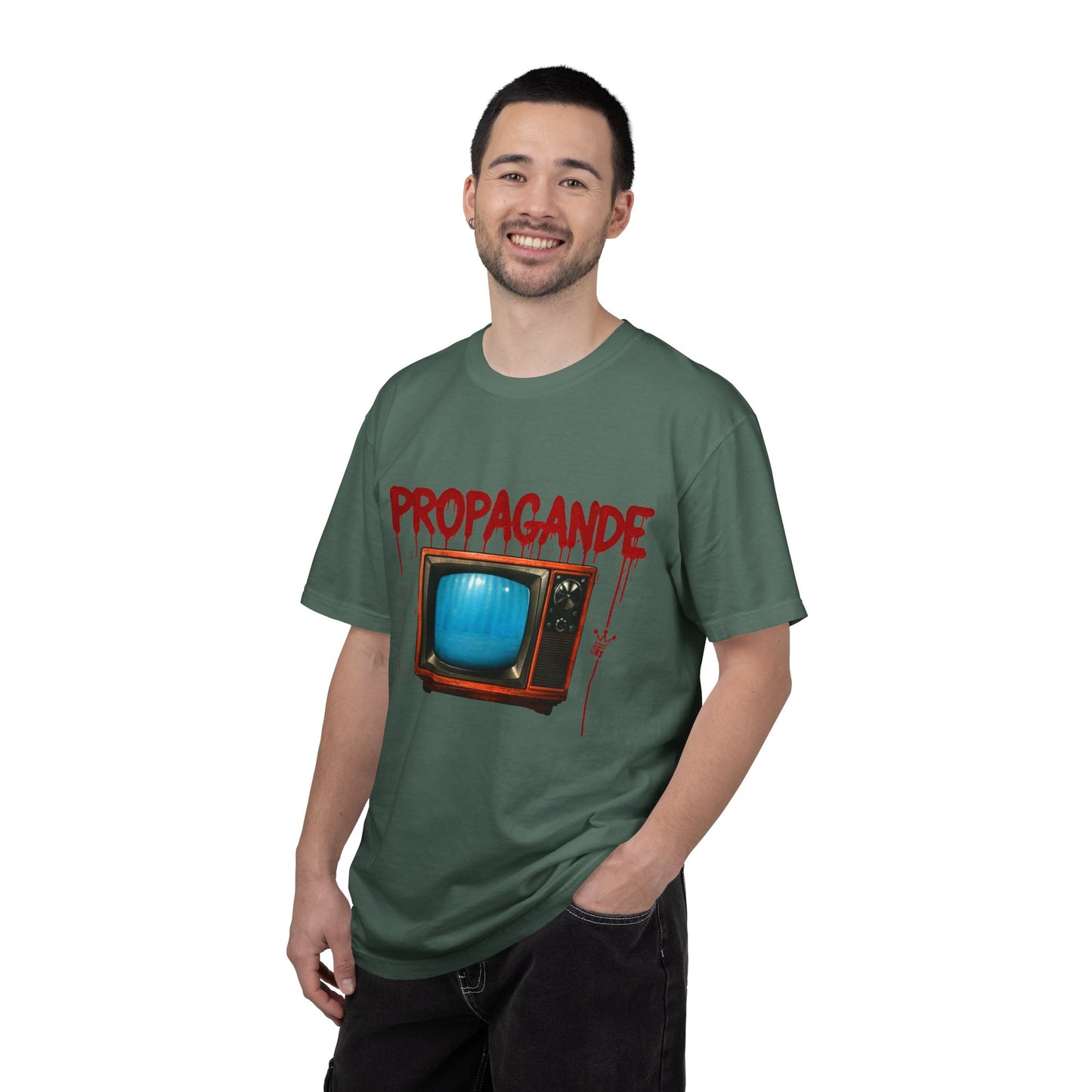 (fy) Smash that TV! Unisex.  Garment-Dyed T-shirt